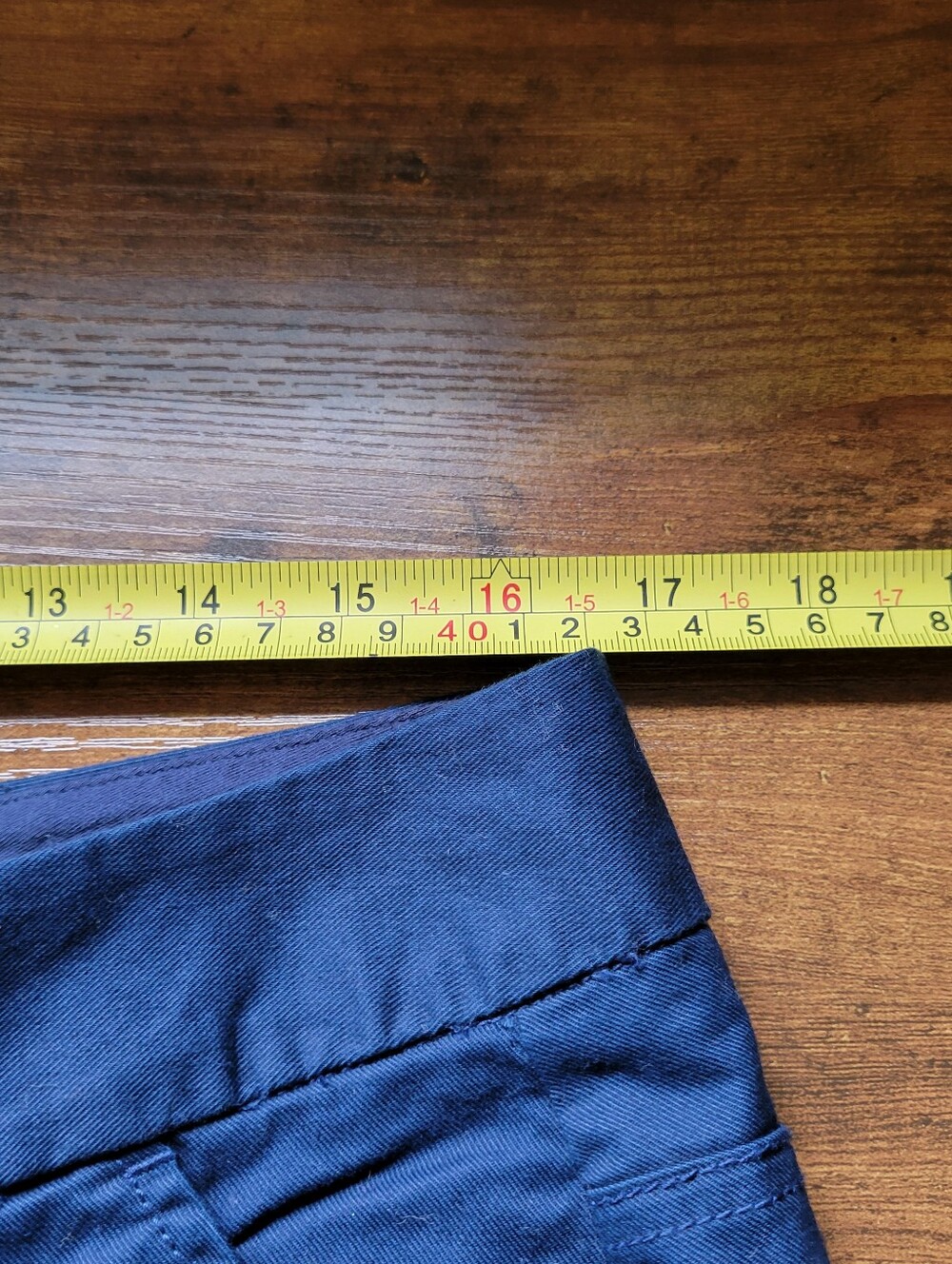 Converse One Star Chino Shorts Flat Front 100% Cotton Navy Blue Women's 12 - Picture 5 of 5